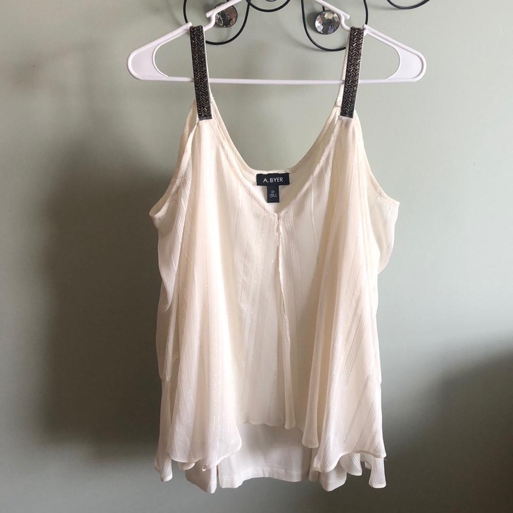 Creme colored dressy tank top